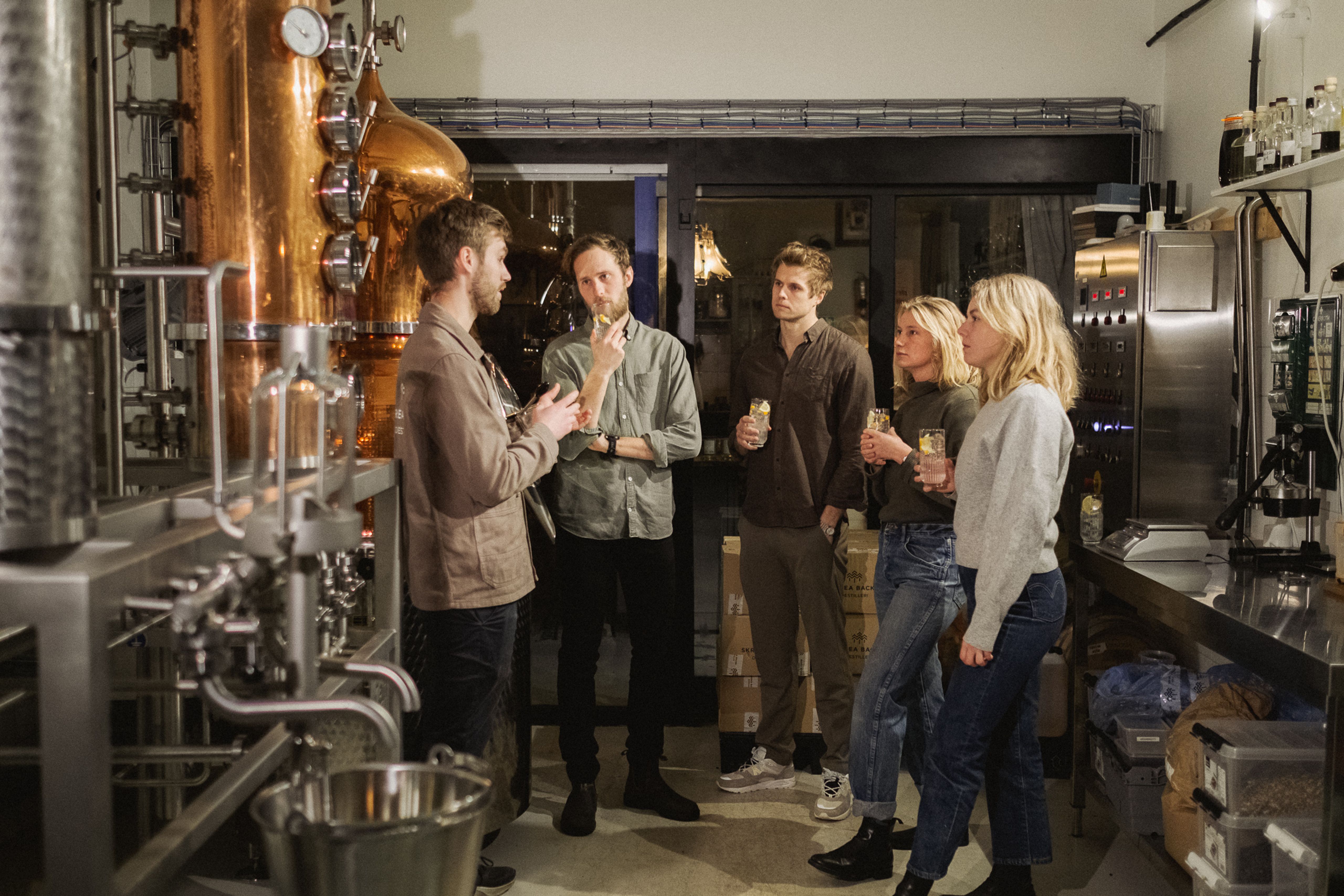 Ginprovning på Skrea Backe Destilleri