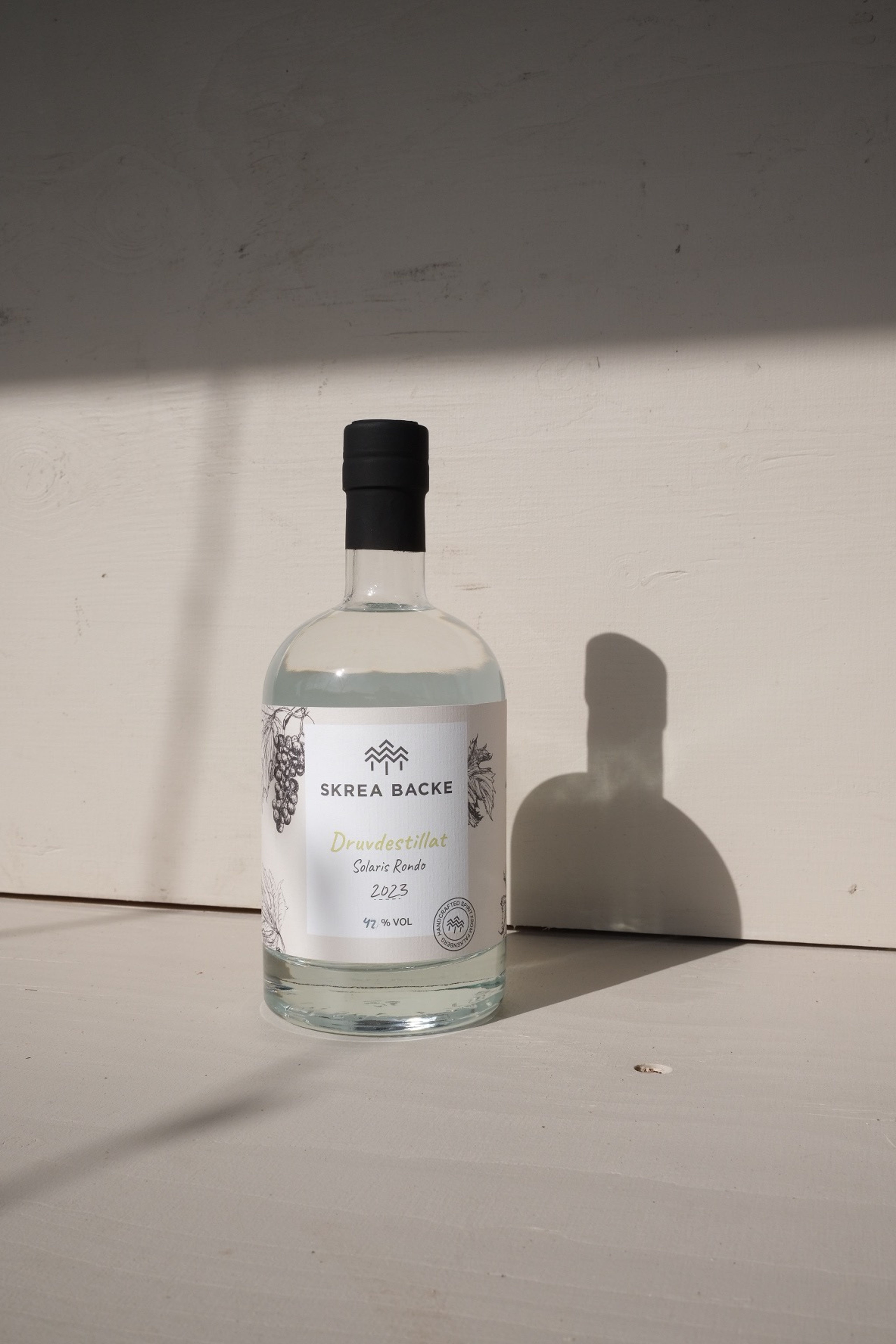 Sprit tillverkad på druvor från skrea
