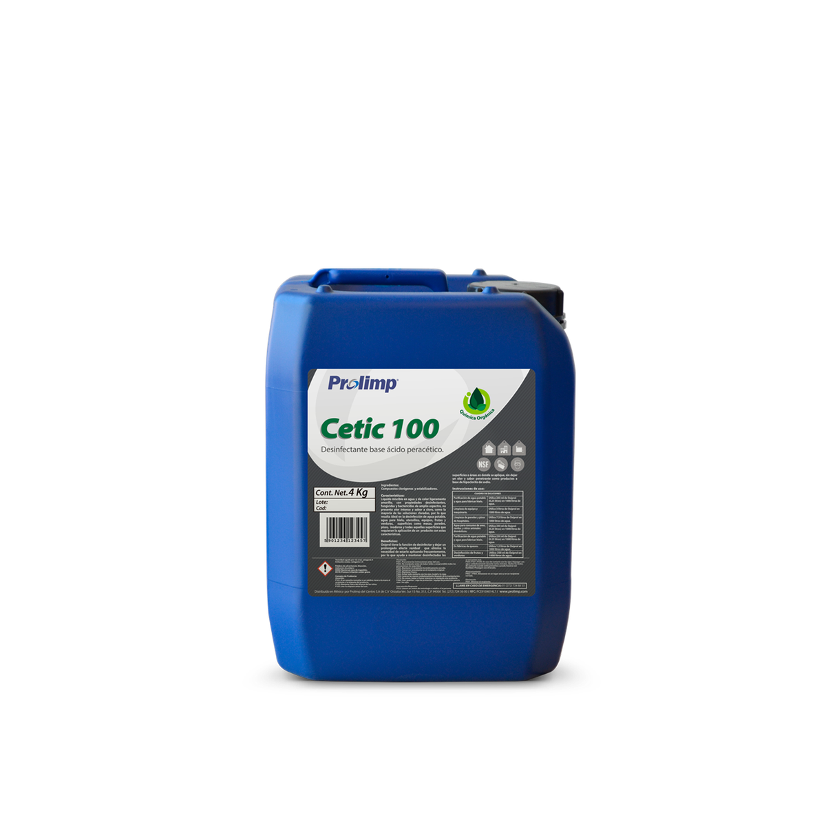 Cetic 100. Desinfectante base Ácido Peracético