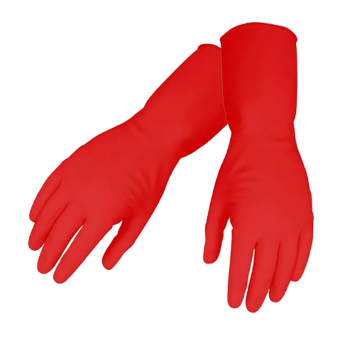 guantes rojos