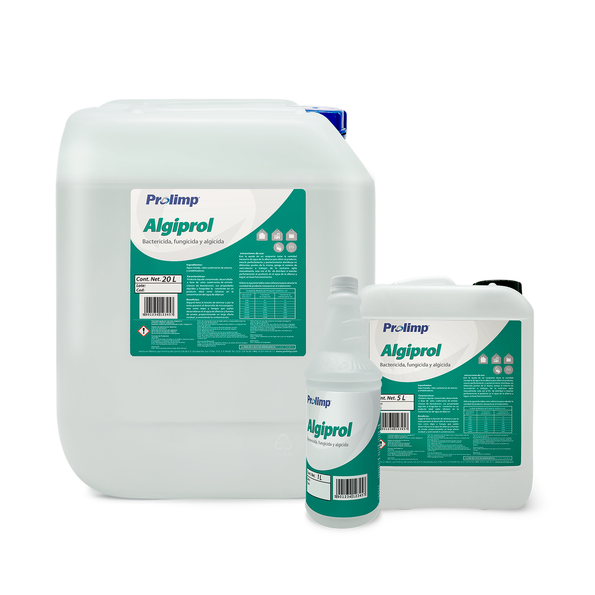 Algiprol. Algicida, bactericida y fungicida