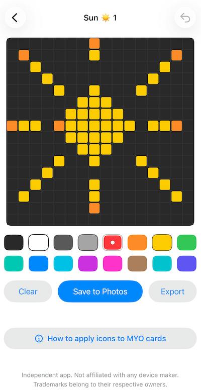 Pixel Draw 16x16 artwork
