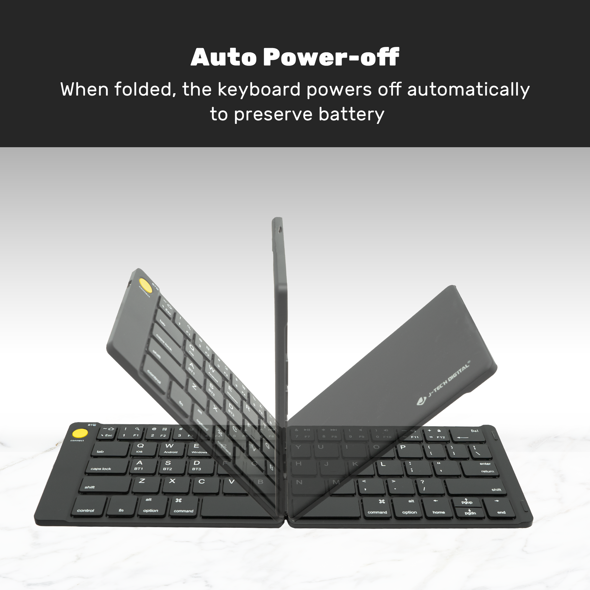Foldable Bluetooth Keyboard and 2-in-1 Sliding Wireless Mouse – Multi-Device, Compact, and Portable with Leather Case