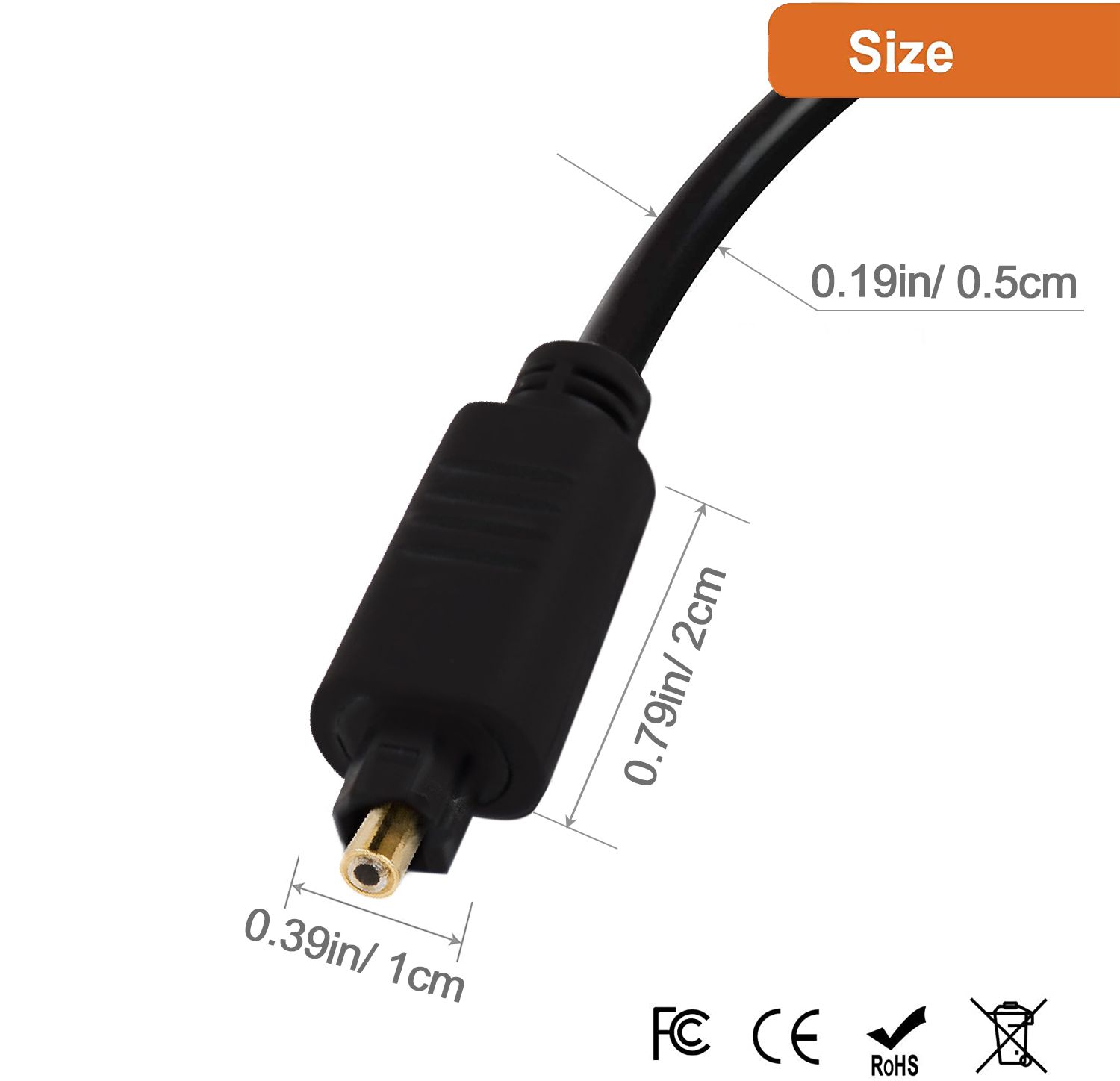 3ft Toslink Digital Optical SPDIF Audio Cable