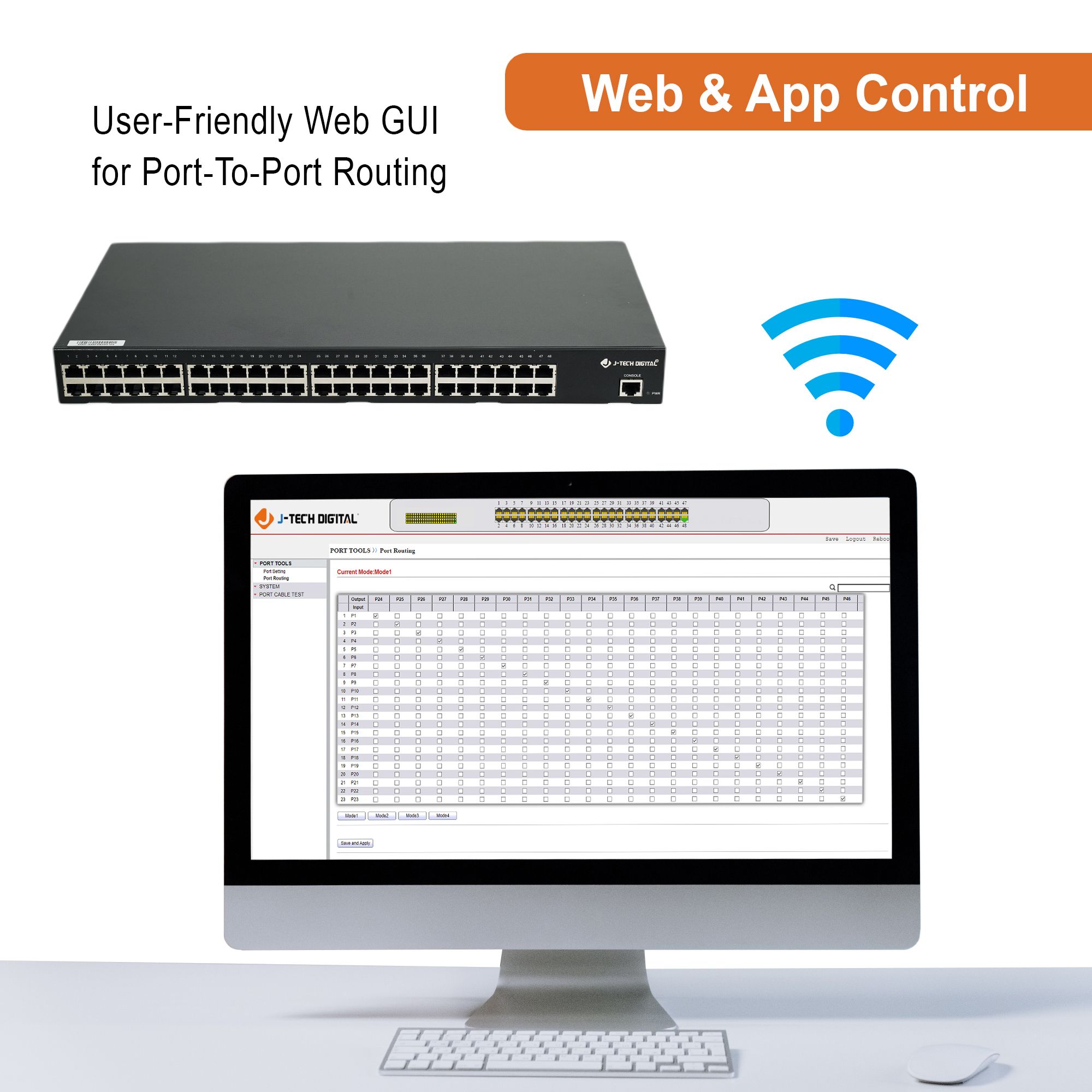 48-Port Gigabit Ethernet Switch For AV Over IP System
