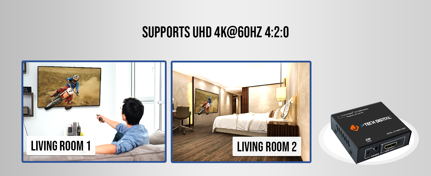 4K 60Hz 1x2 HDMI Splitter – Supports 4K 60Hz, 1080P, Dolby 4K 60Hz 1x2 HDMI Splitter – Supports 4K 60Hz, 1080P, Dolby