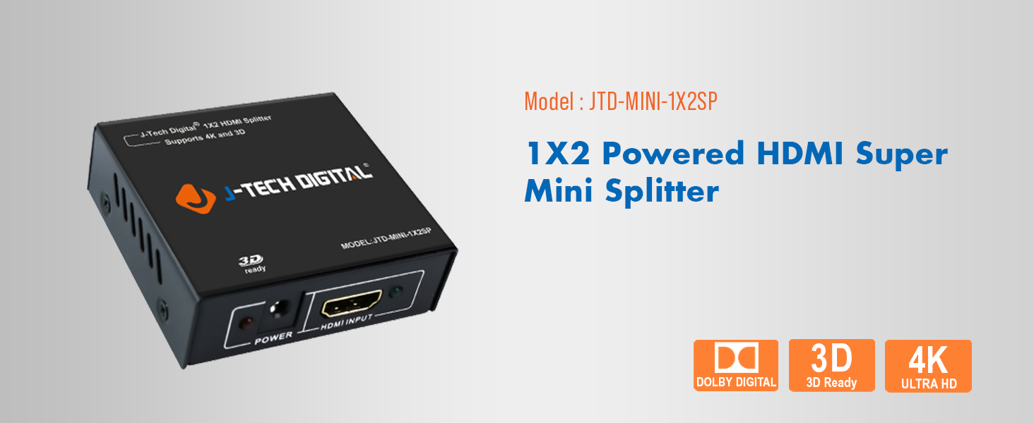 4K 60Hz 1x2 HDMI Splitter – Supports 4K 60Hz, 1080P, Dolby 4K 60Hz 1x2 HDMI Splitter – Supports 4K 60Hz, 1080P, Dolby