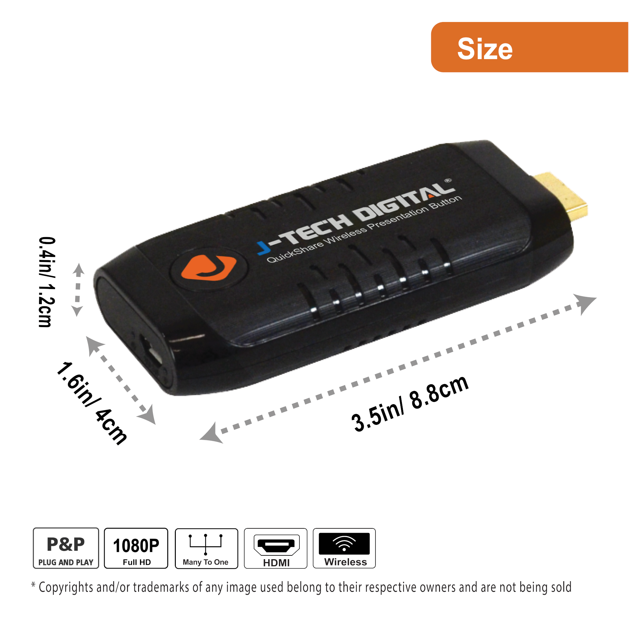 1080P 60Hz Quick Share Wireless Presentation System (Transmitter Only)