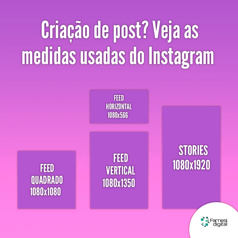 Criação de post? Veja as medidas do Instagram