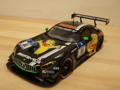 【プラモ製作記】タミヤ 1/24 メルセデスAMG GT3 \HARIBO\ #5 完成