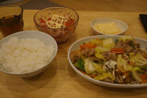 【本日のエサ】野菜炒め