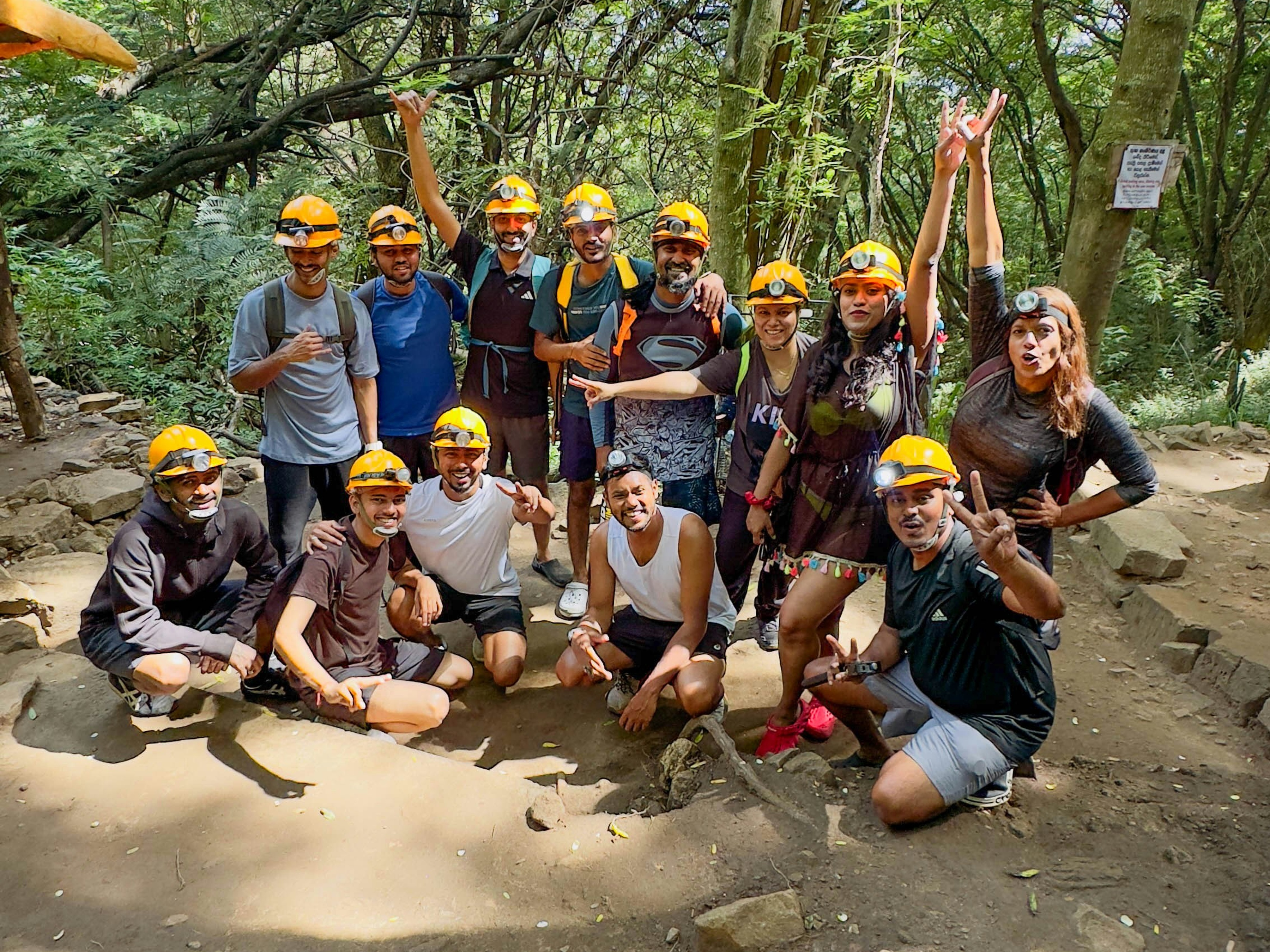 Team zip lining in Costa Rica