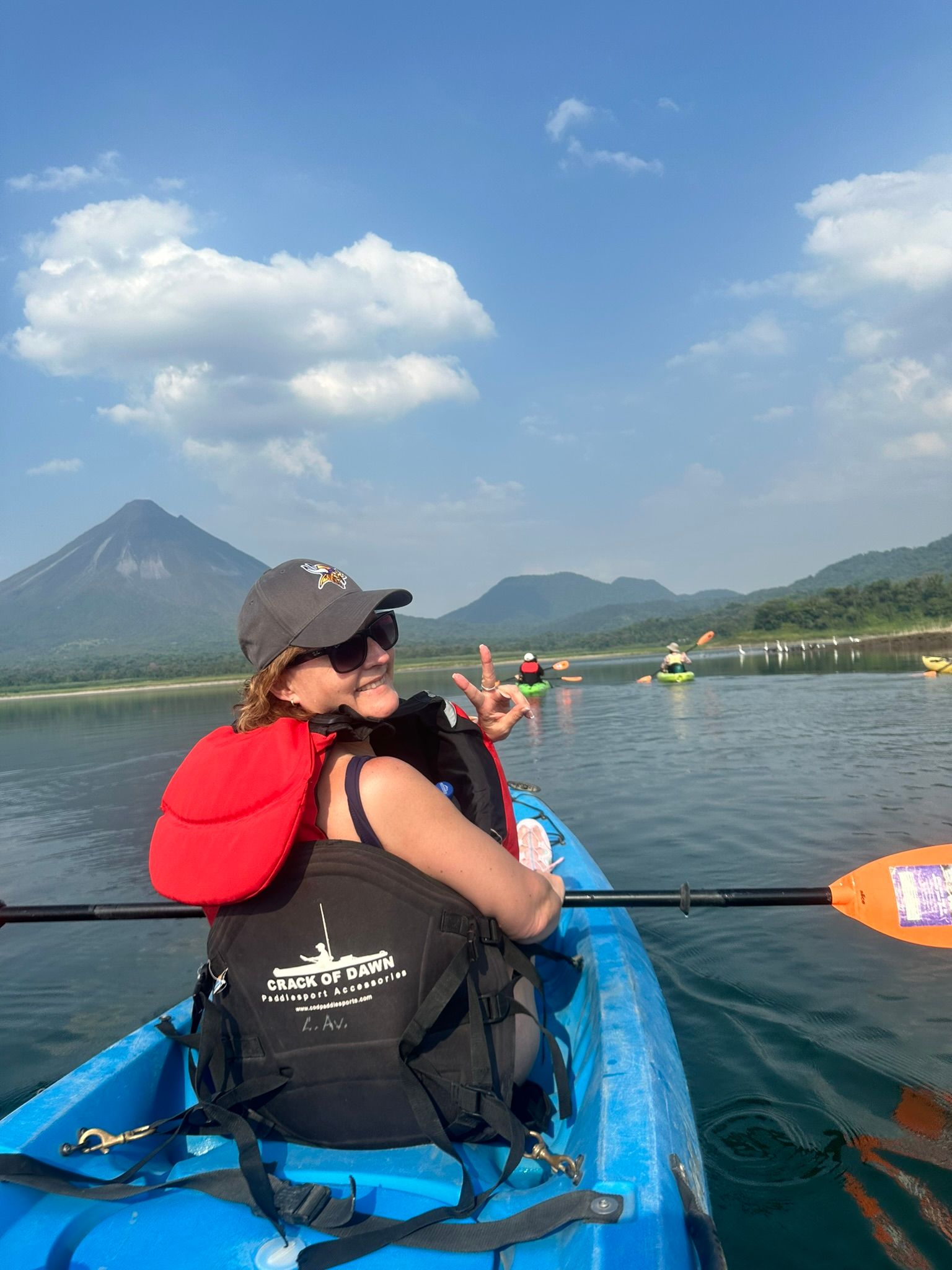 Employee on incentive trip kayaking in Costa Rica 