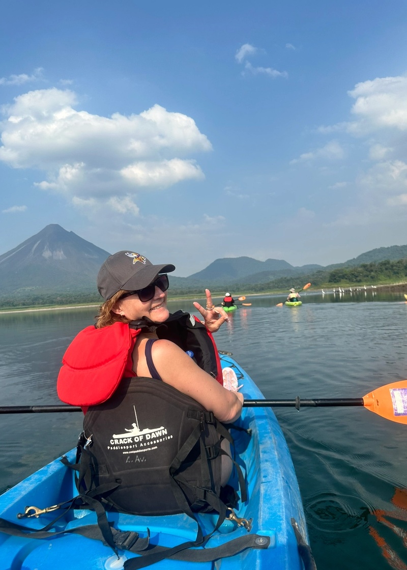 Employee on incentive trip kayaking in Costa Rica