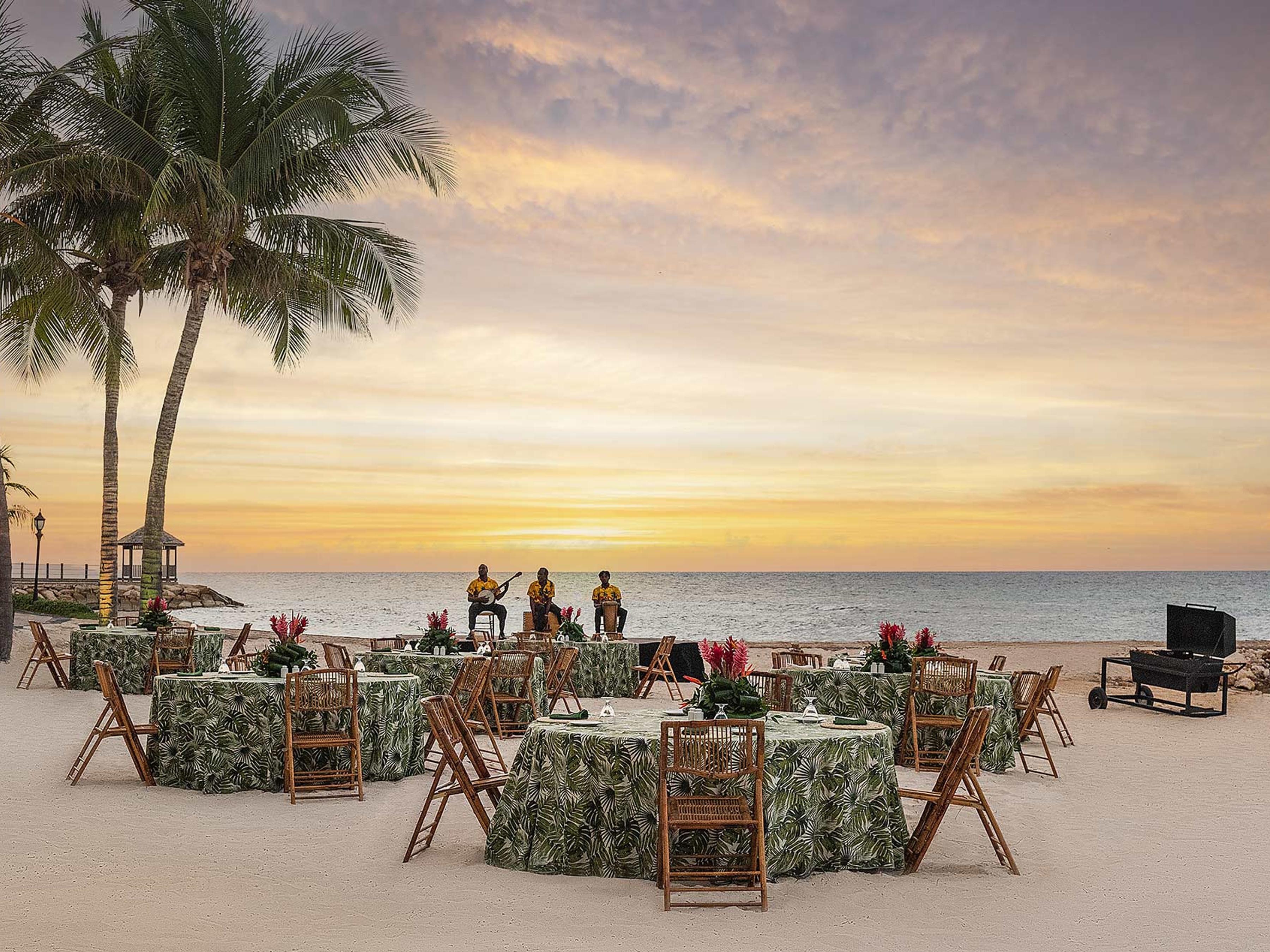 Private dining setup in Jewel Grande Hotel in Jamaica