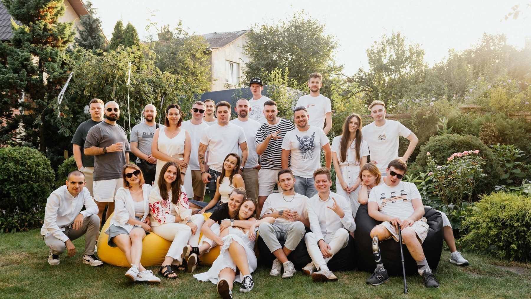 Team photo during company retreat