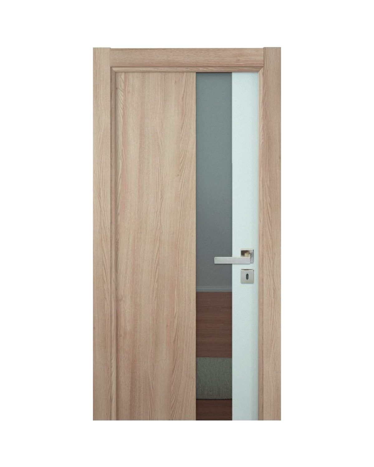 Decouvrez la Porte en Bois Naturel 306, une porte interieure elegante et personnalisable concue p...