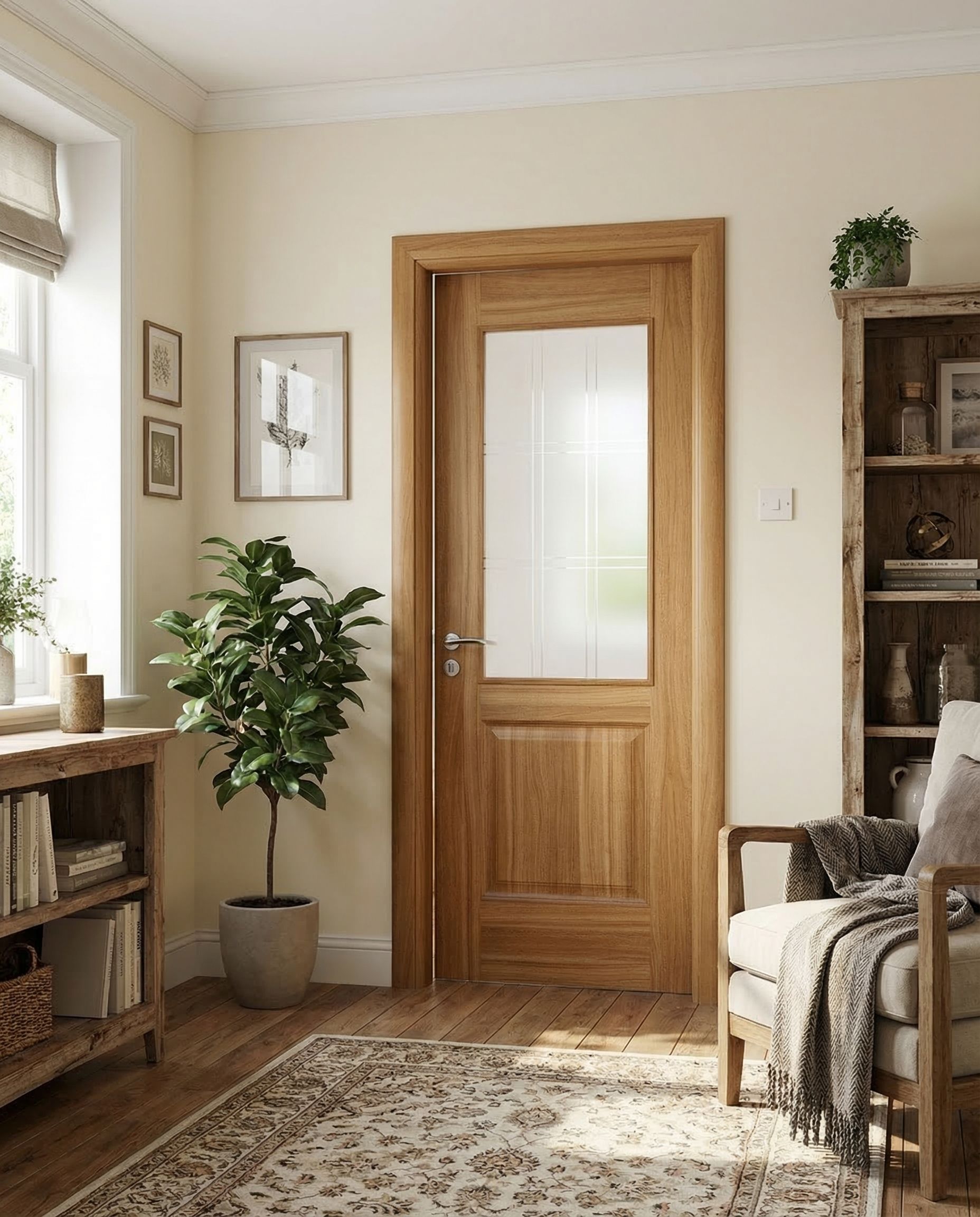 Autre angle - Porte en Bois Naturel 335