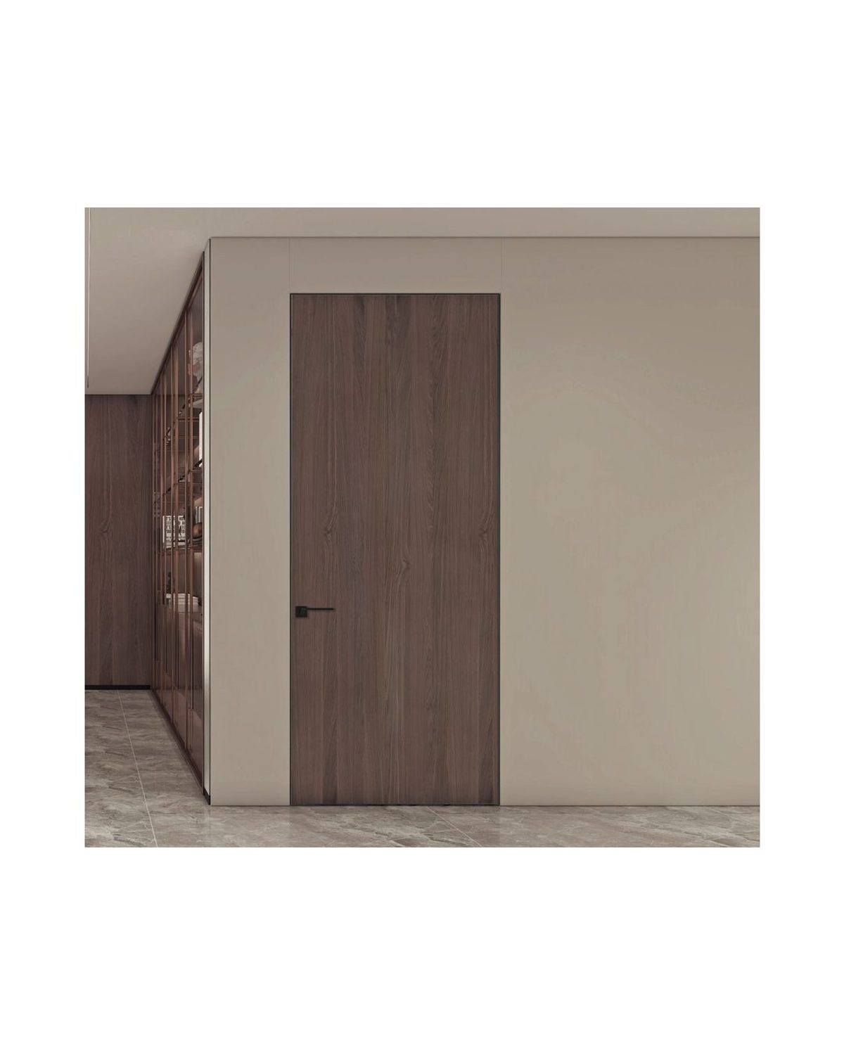 Decouvrez la Porte Invisible 281, une porte interieure elegante et personnalisable concue pour le...