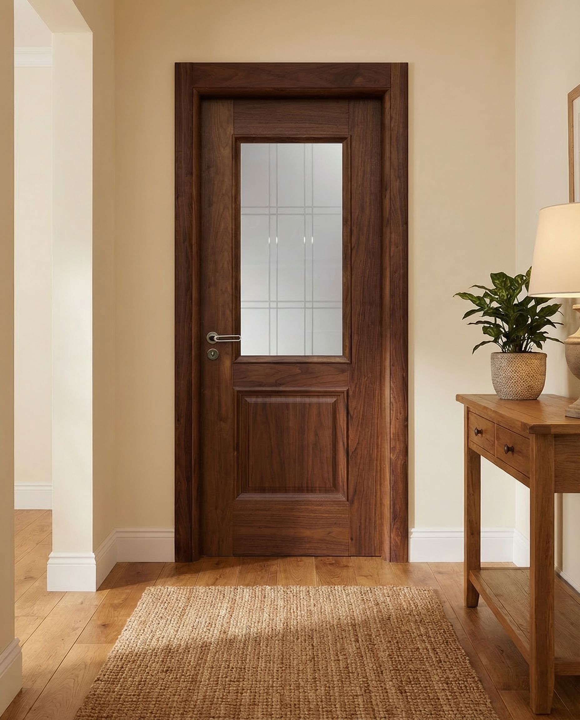 Autre angle - Porte en Bois Naturel 332