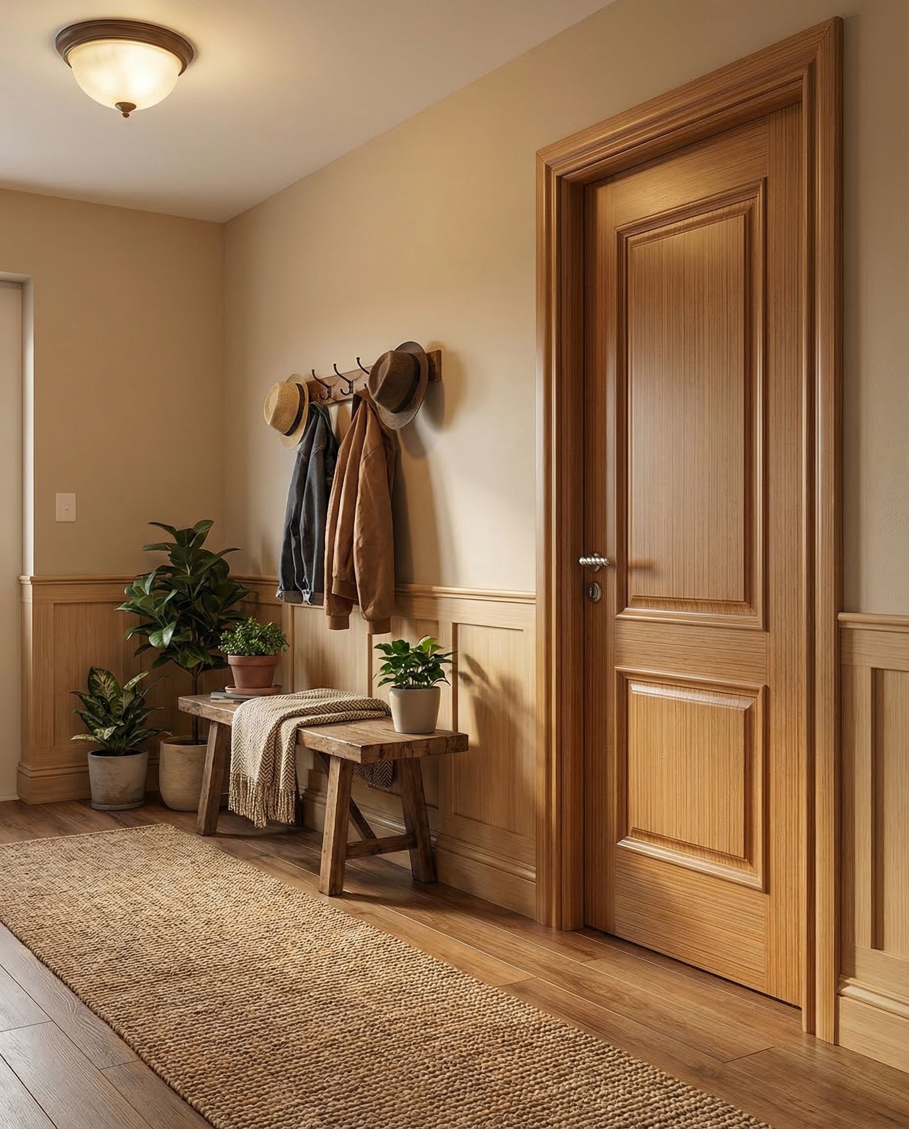 Autre angle - Porte en Bois Naturel 334