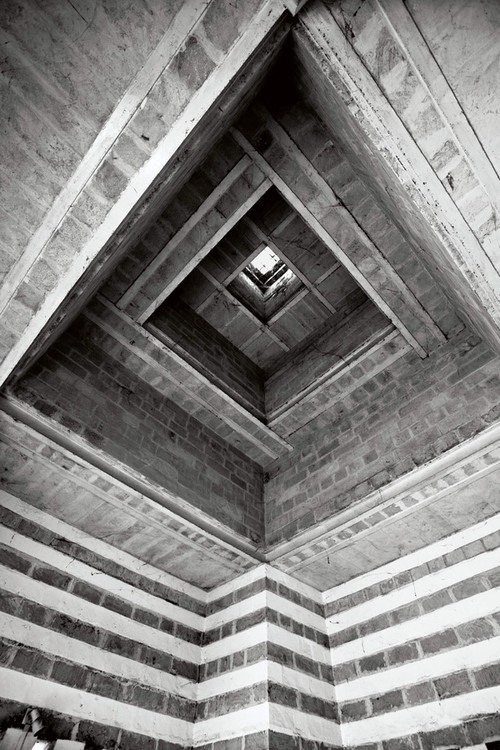 Inside view of temple roof