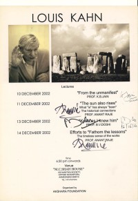 B.V. Doshi, Anant Raje, K. B. Jain 2002 poster