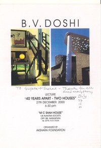 B V Doshi 2000 poster