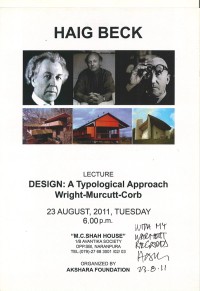 Haig Beck 2011 poster