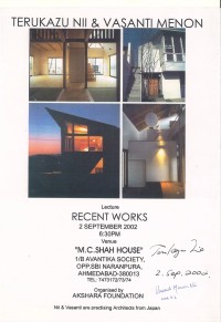 Terukazu Nii & Vasanti Menon 2002 poster