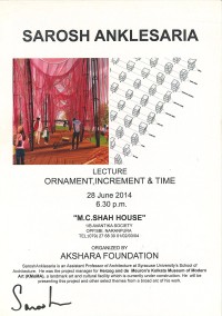 Sarosh Anklesaria 2014 poster