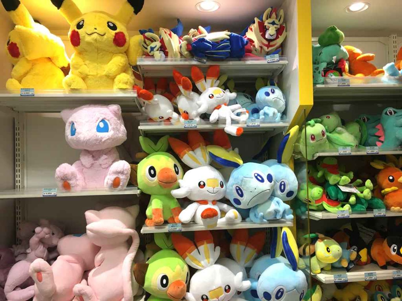 Giant plushies, including the Sword & Shield guys