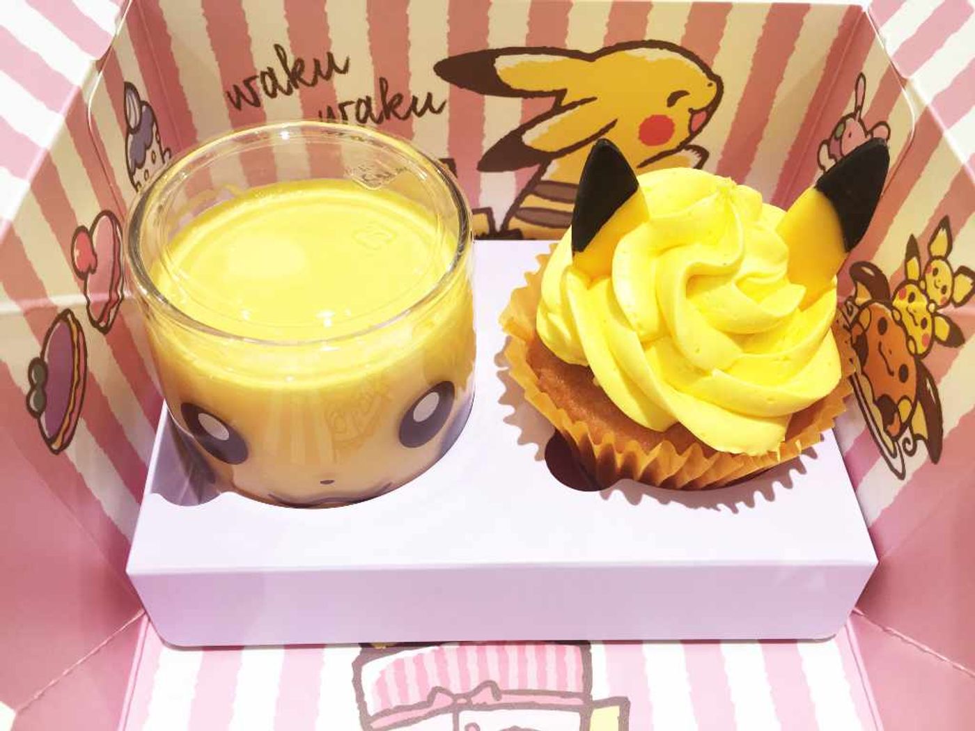Pikachu cupcake & pudding set