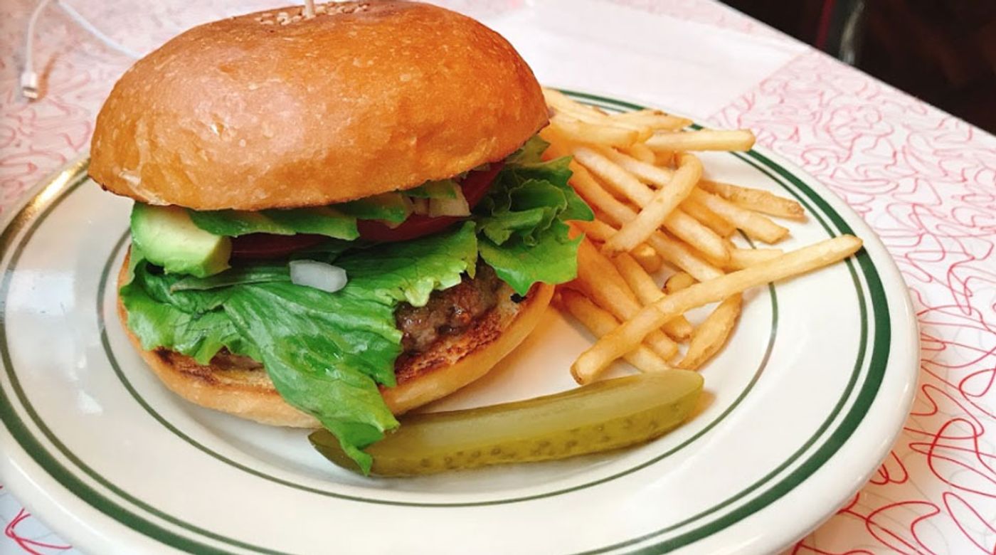 8. Avocado burger with pickles and fries from Bashi Burger Chance