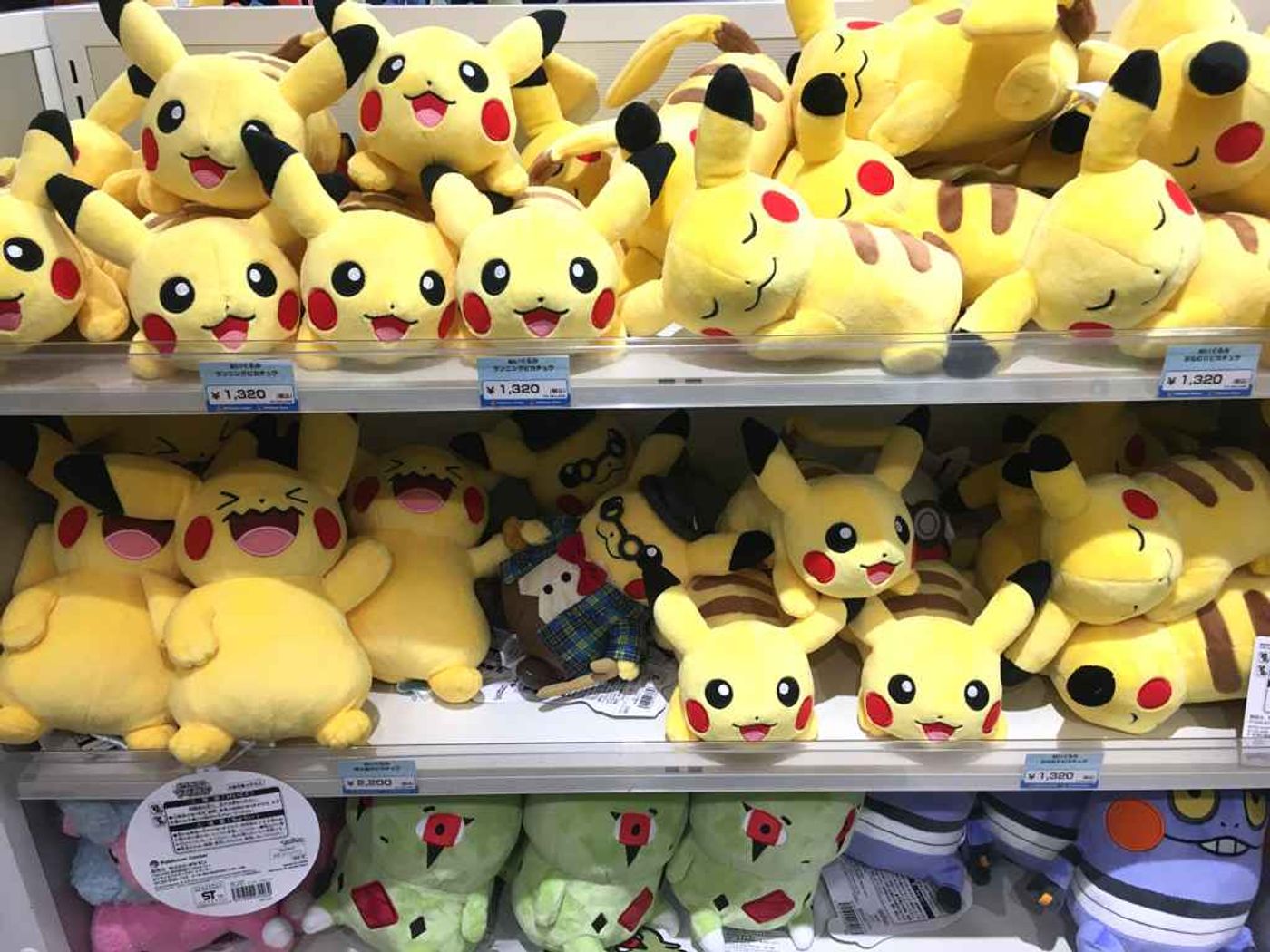 Lots of Pikachu plushies