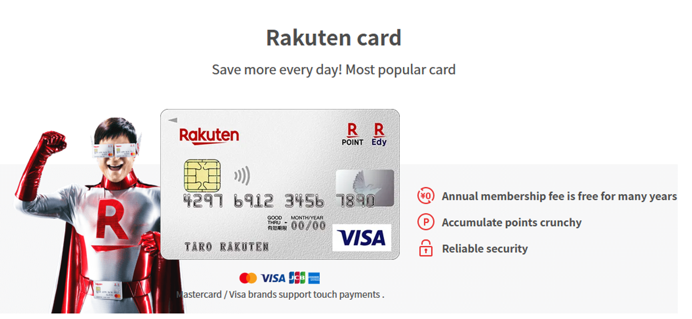 Rakuten's most popular card with an overview of benefits.