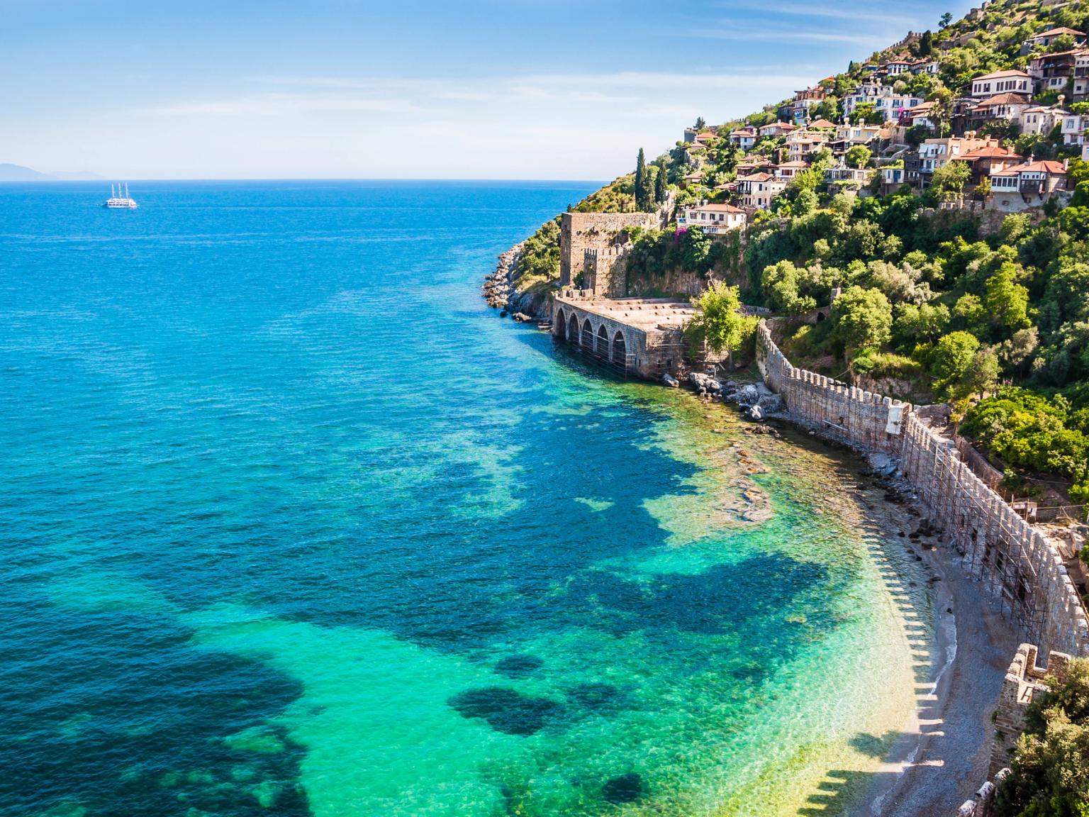 En vacker strand i Turkiet, Antalya