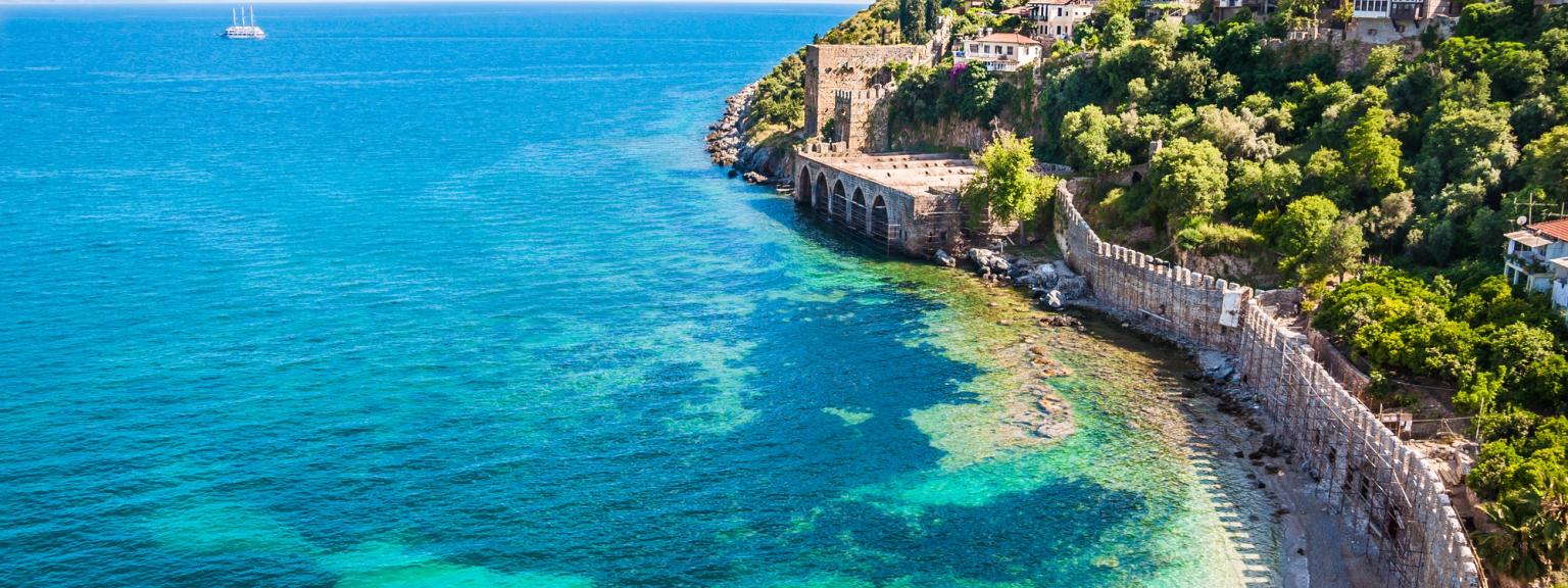 En vacker strand i Turkiet, Antalya