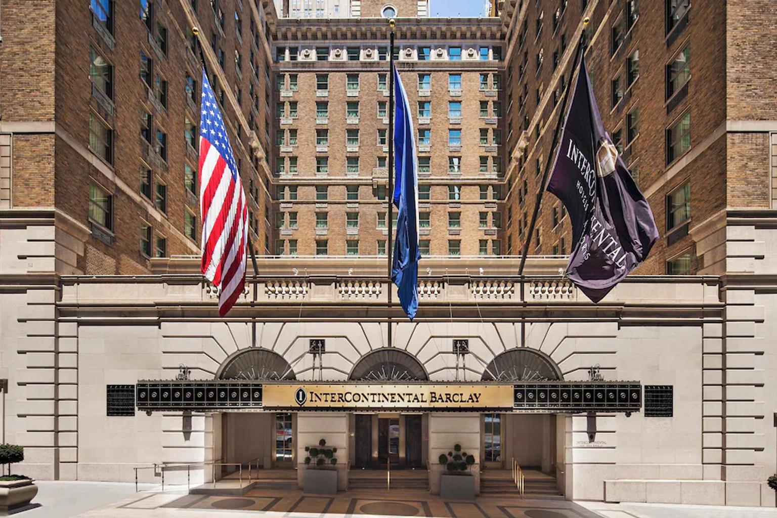 inngangen til intercontinental barclay hotel i new york city