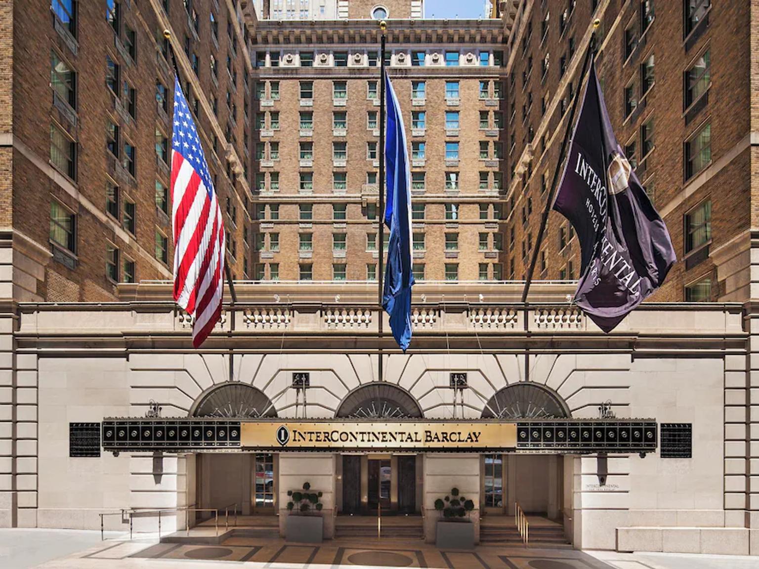 inngangen til intercontinental barclay hotel i new york city