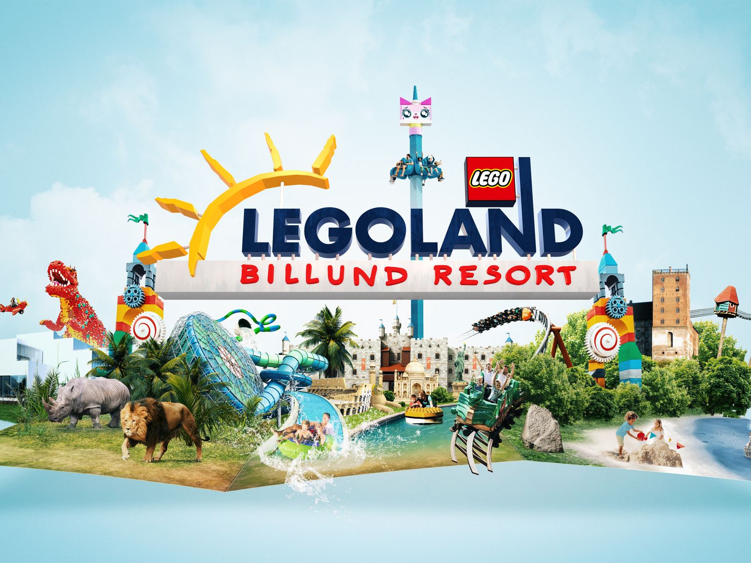 legoland billlund resort är en nöjespark med många åkturer.