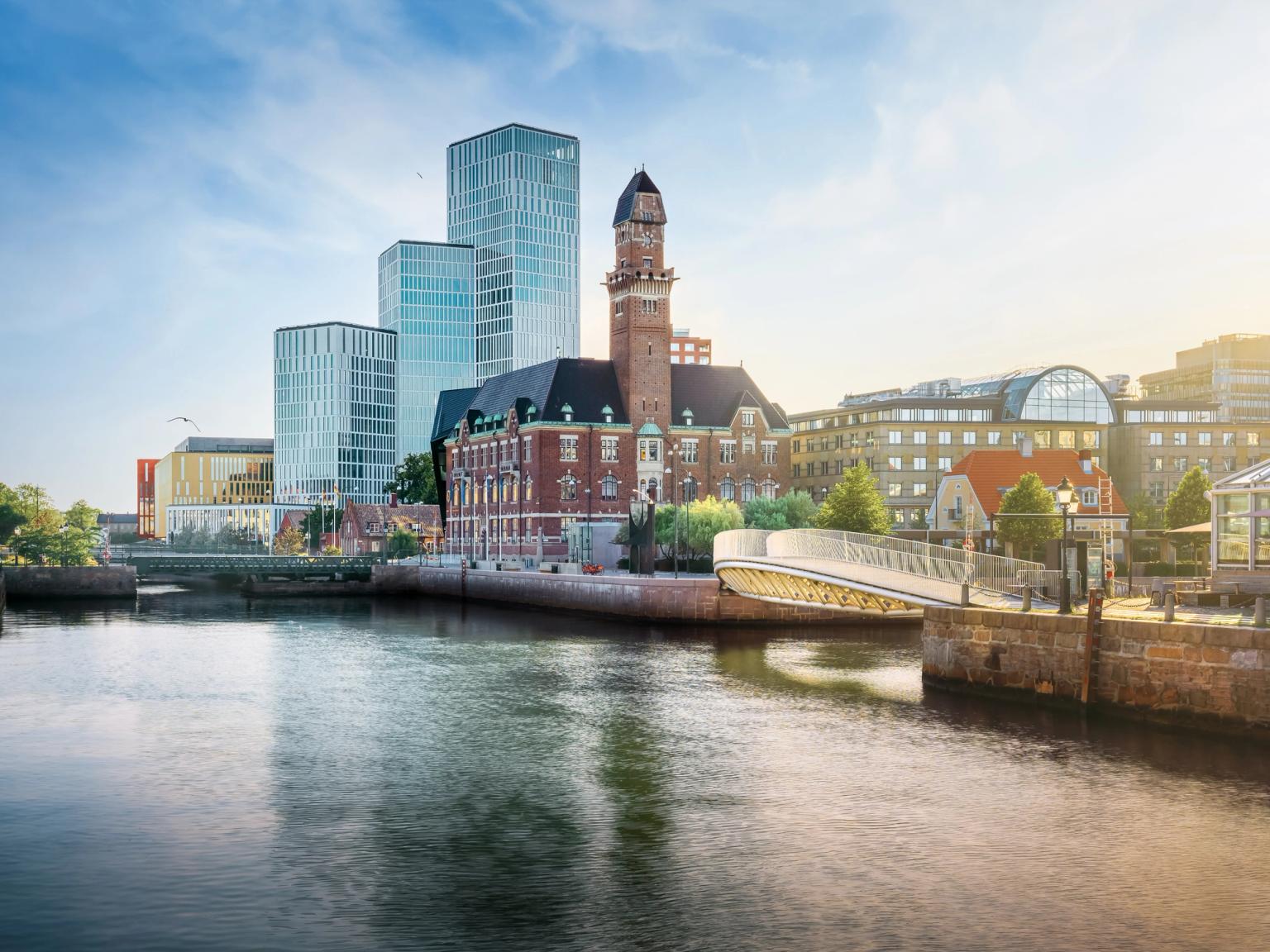 The skyline of Malmö, Sweden