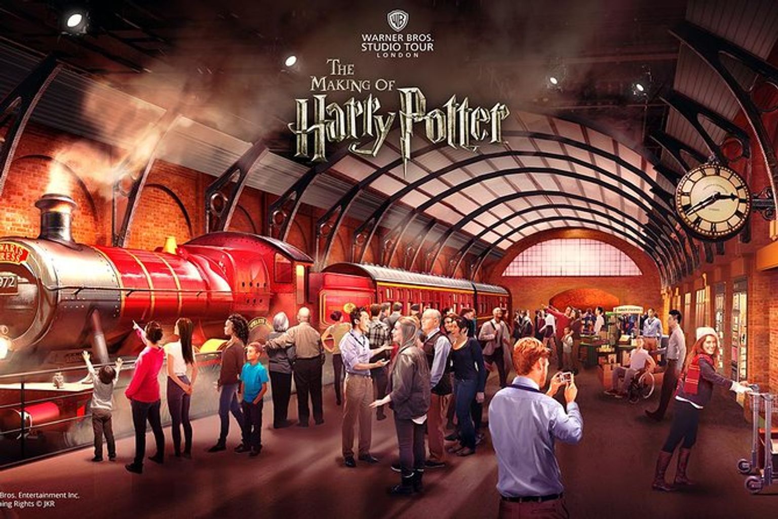 en kunstners inntrykk av skapelsen av Harry Potter.