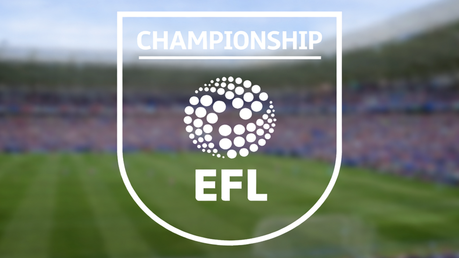 EFL Championship logo over a blurred football stadium background.