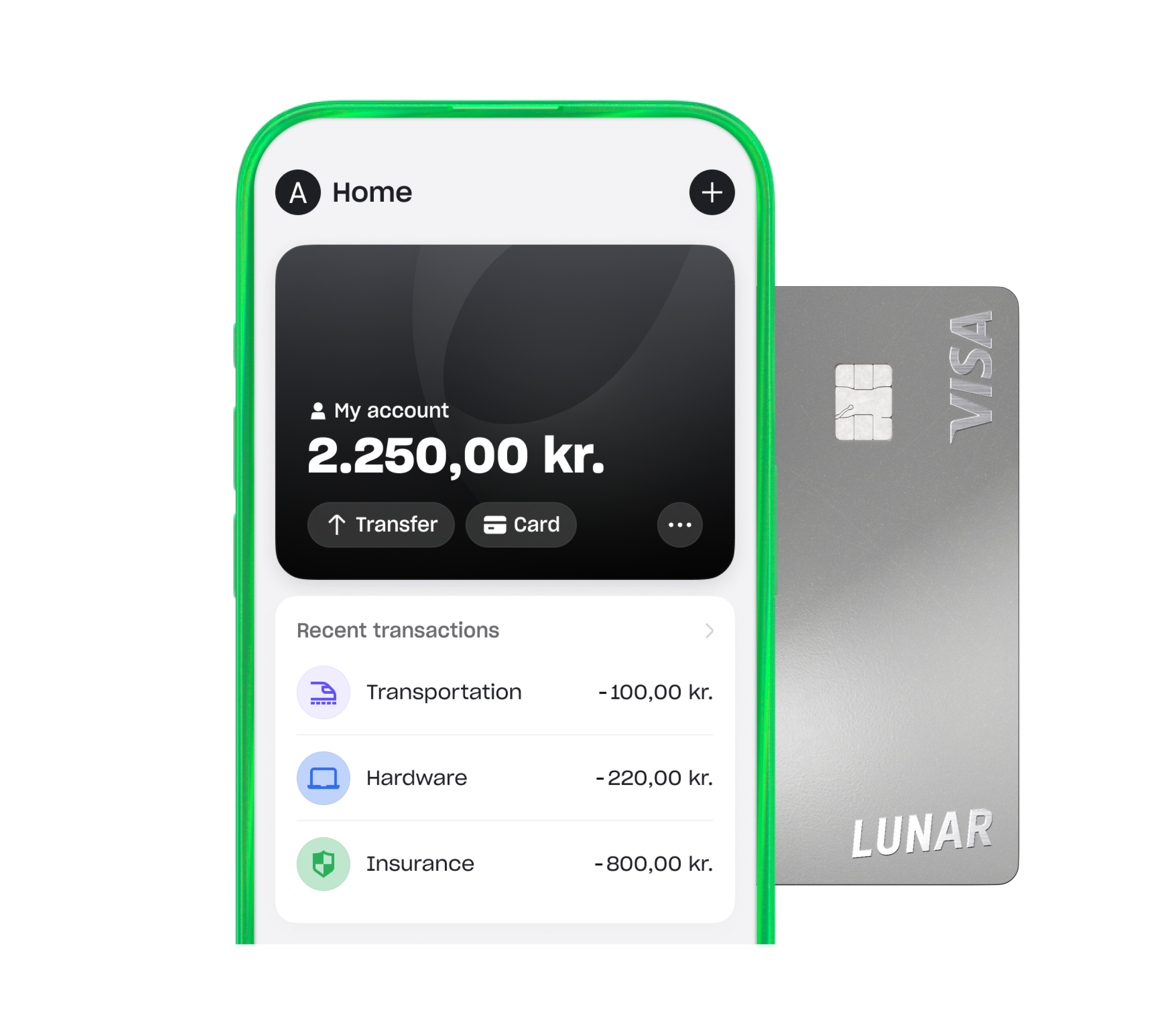 Account screen and card EN