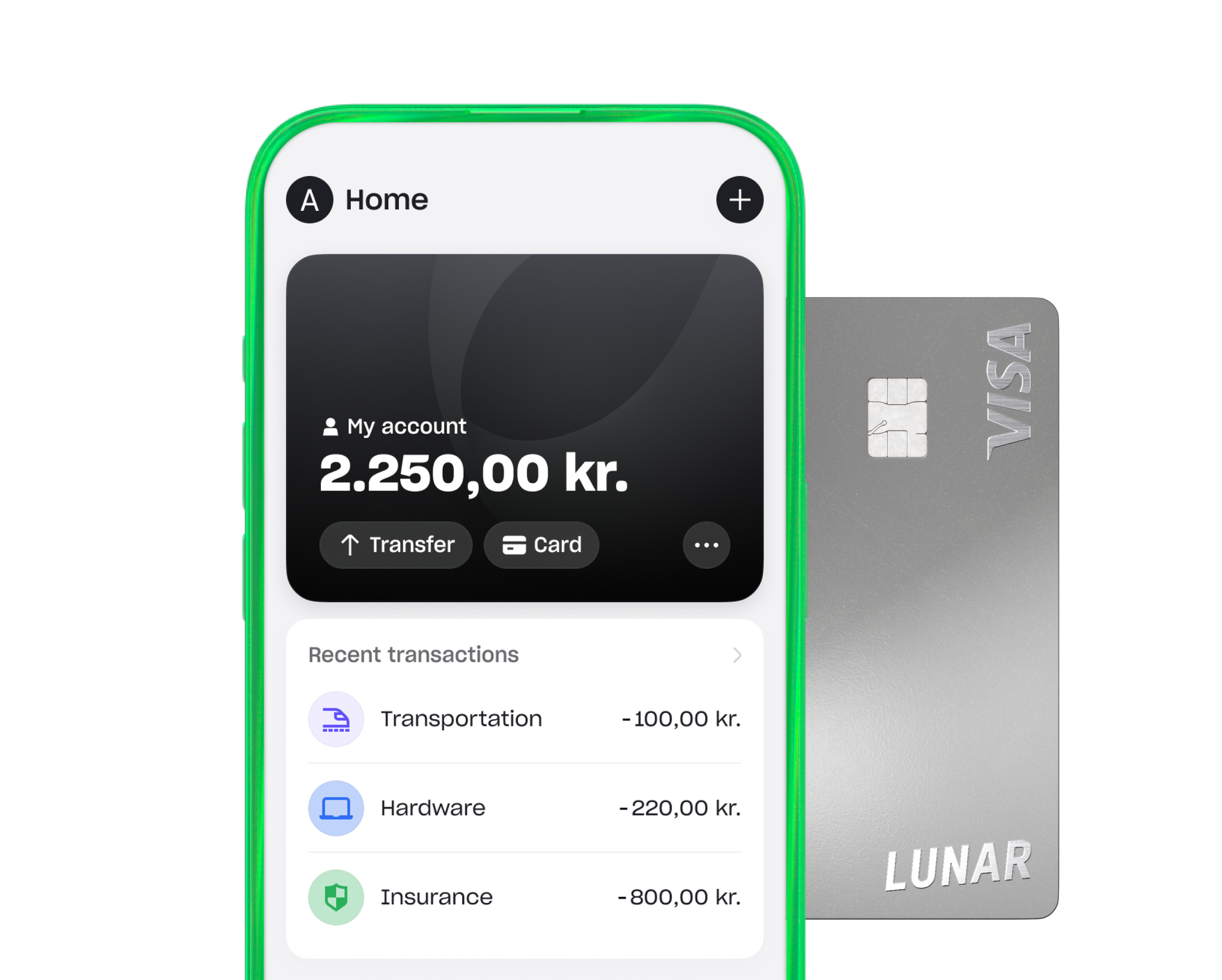 Account screen and card EN