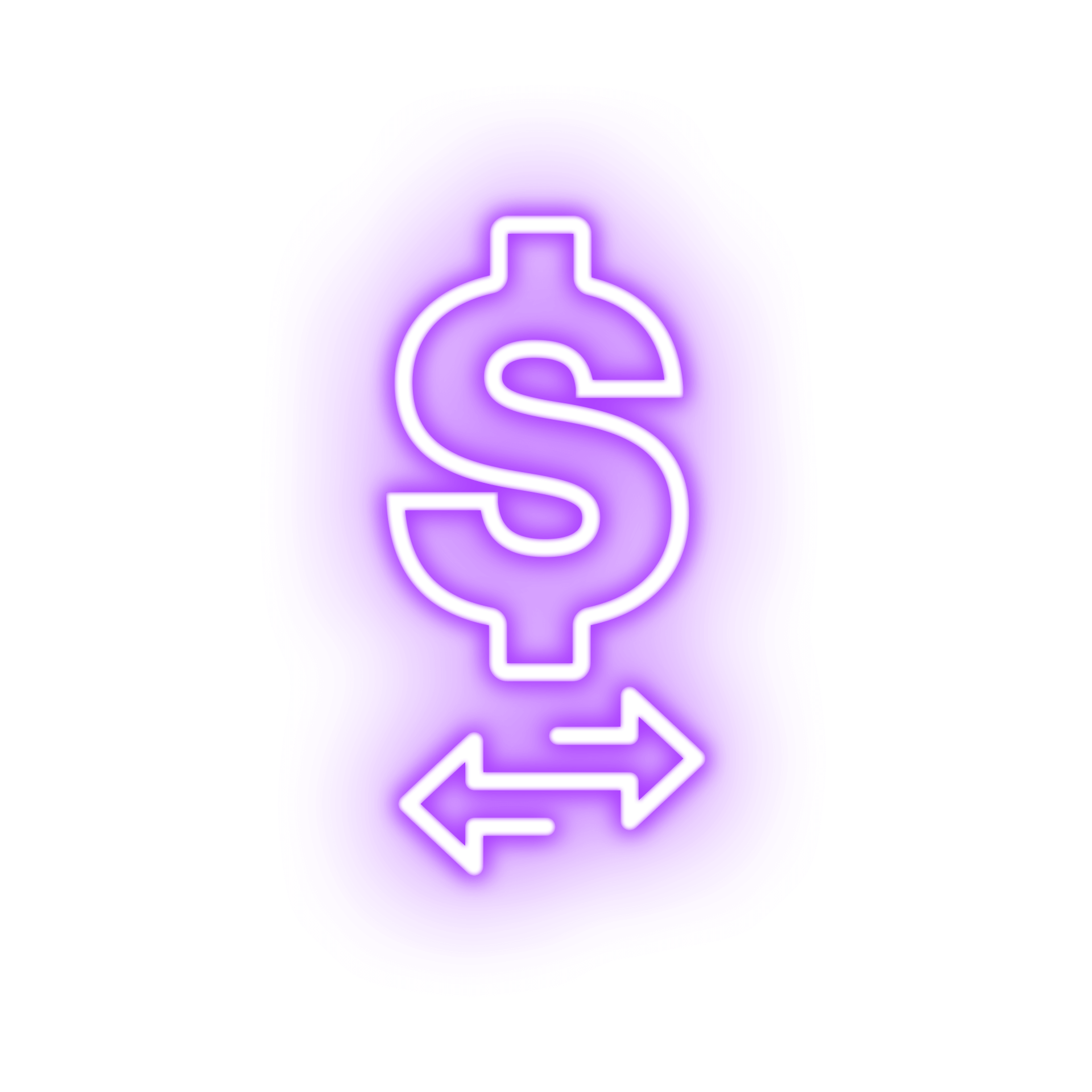 moonrise glow icon dollar exchange foreign currency