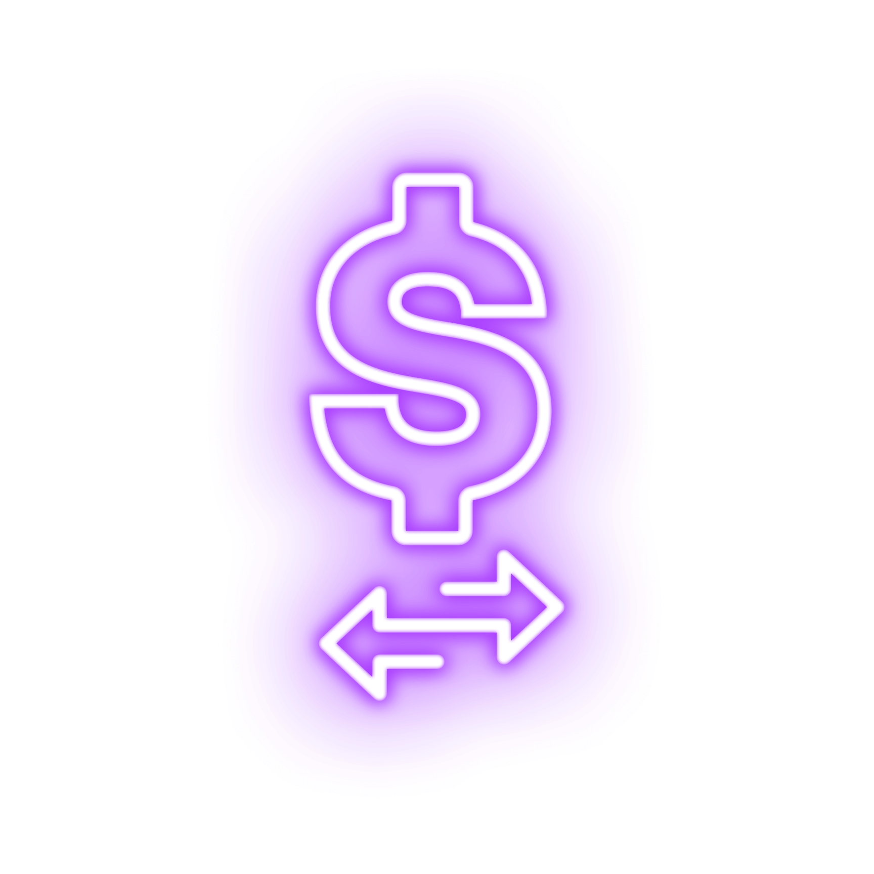 moonrise glow icon dollar exchange foreign currency