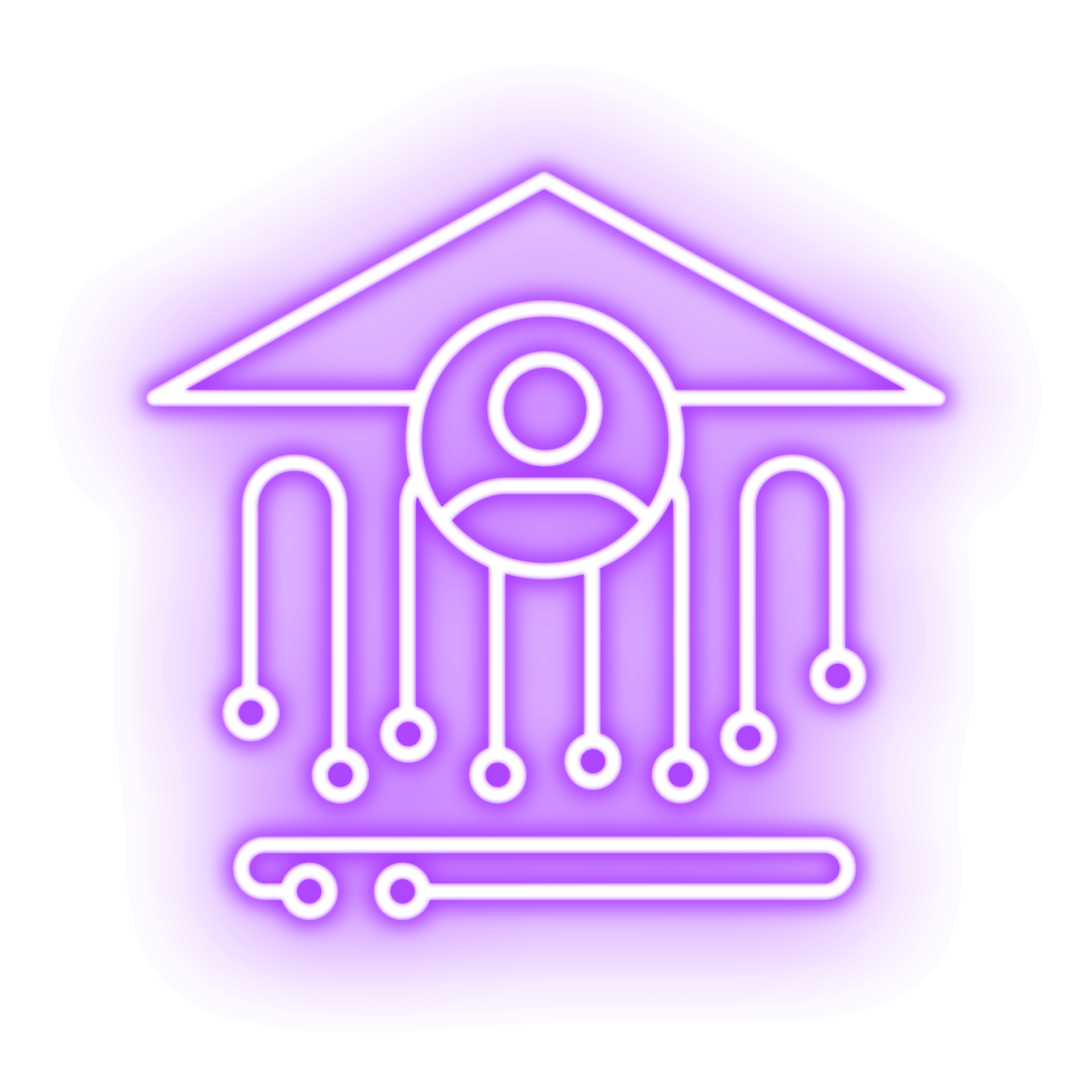 moonrise glow icon bank user person