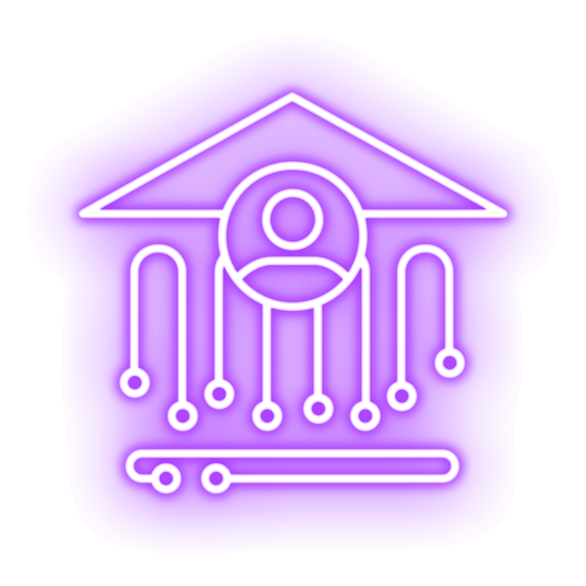 moonrise glow icon bank user person